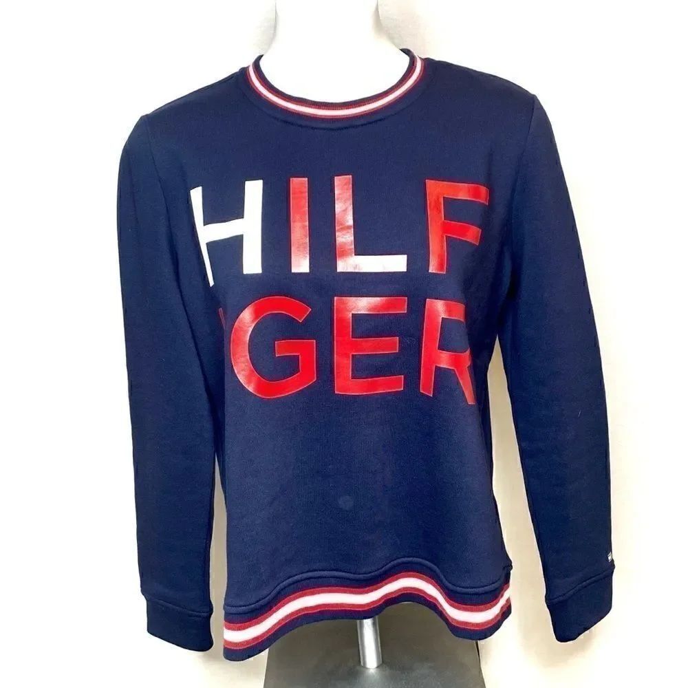 Tommy Hilfiger navy blue crew neck sweatshirt L